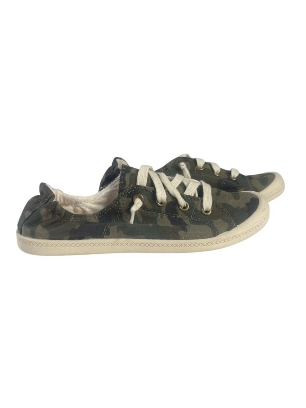 Time And Tru Camo Casual Sneakers Memory Foam Womens Size 6 Green